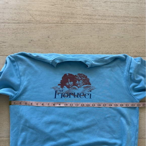 Fiorucci ANGELS SWEATSHIRT blue oversized S - Picture 11 of 12